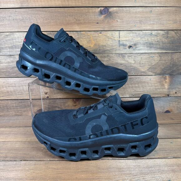 On Running Cloudmonster All Black Trainers Men’s Size US 7.5 Size 40.5 - Picture 1 of 10